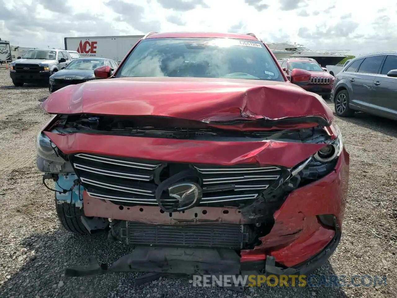 5 fotografías del automóvil dañado JM3TCBDY4M0539332 MAZDA CX-9 2021