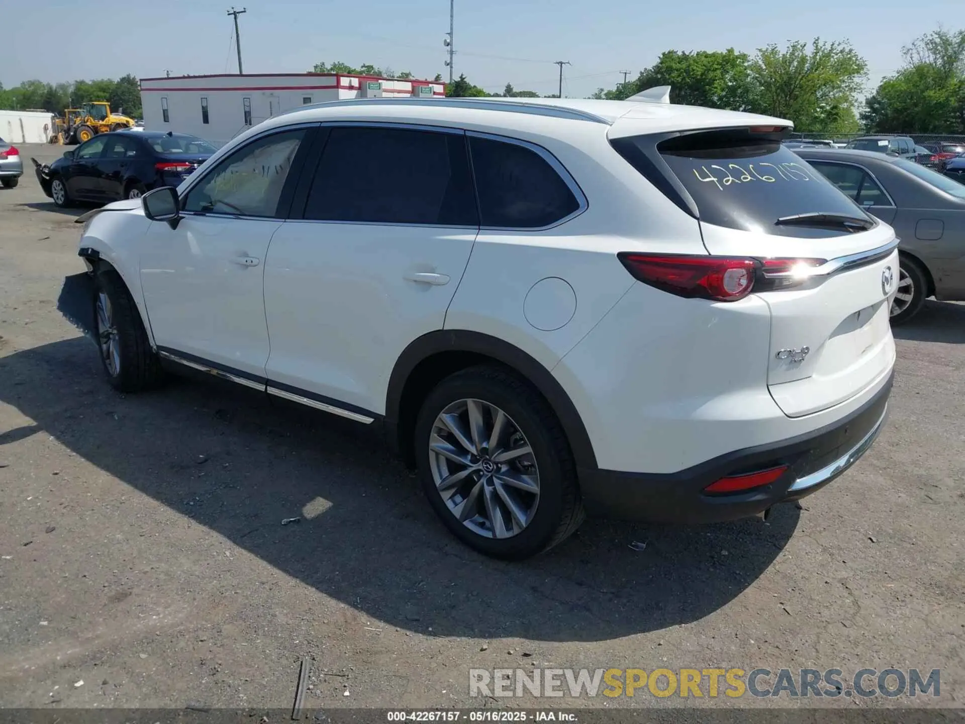 3 fotografías del automóvil dañado JM3TCBDY8M0537986 MAZDA CX-9 2021