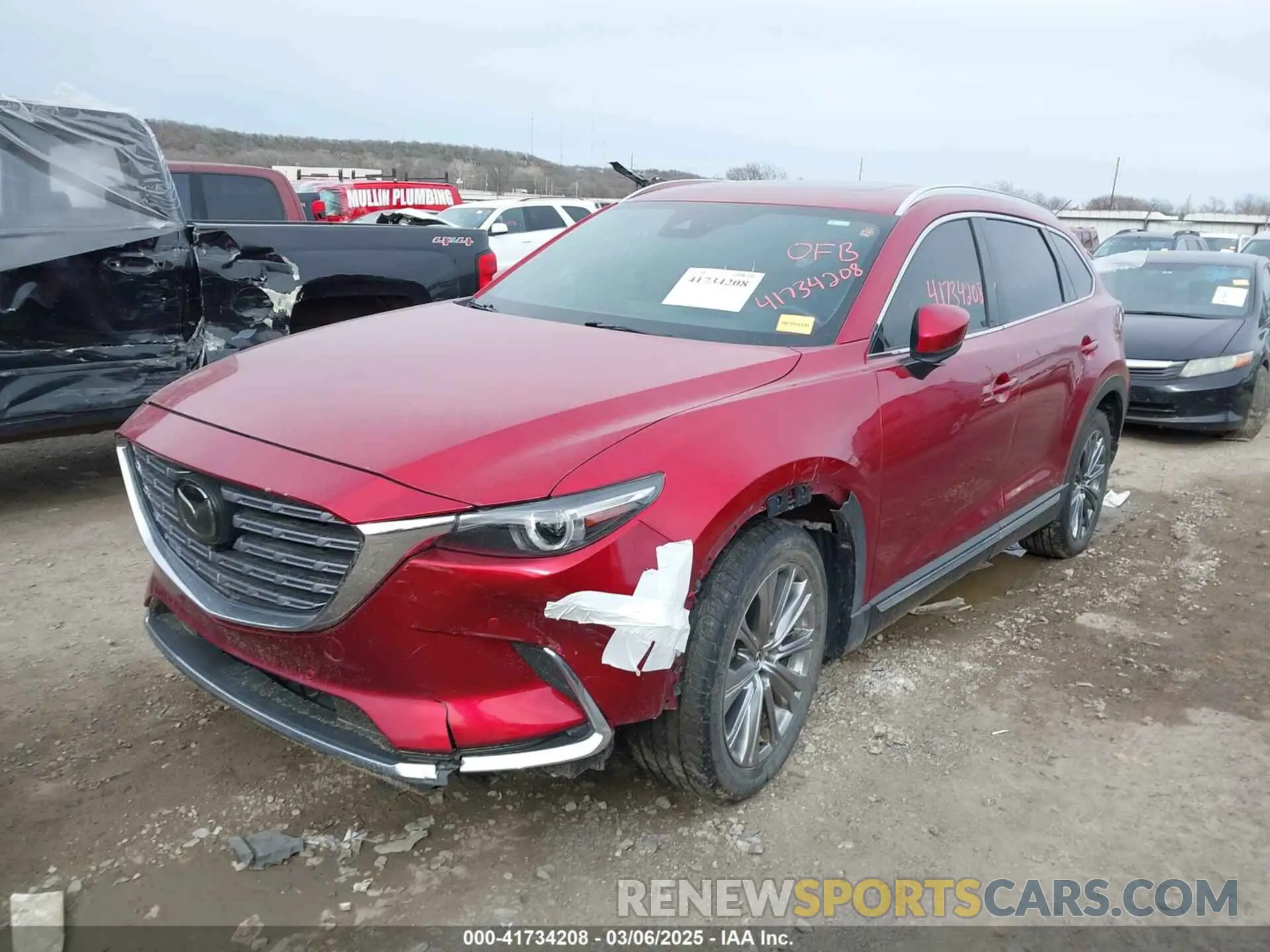 2 fotografías del automóvil dañado JM3TCBEY0M0502938 MAZDA CX-9 2021