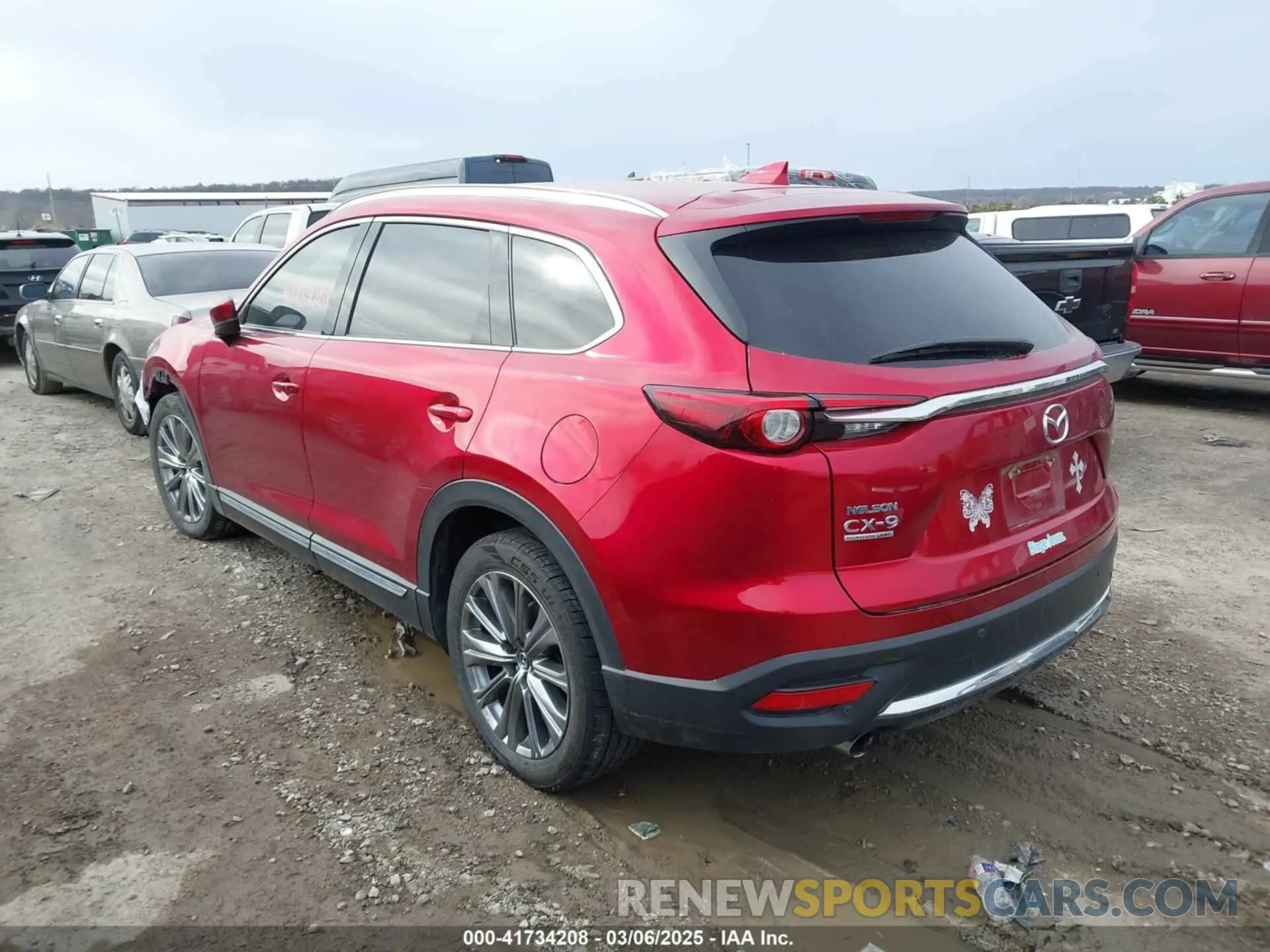 3 fotografías del automóvil dañado JM3TCBEY0M0502938 MAZDA CX-9 2021