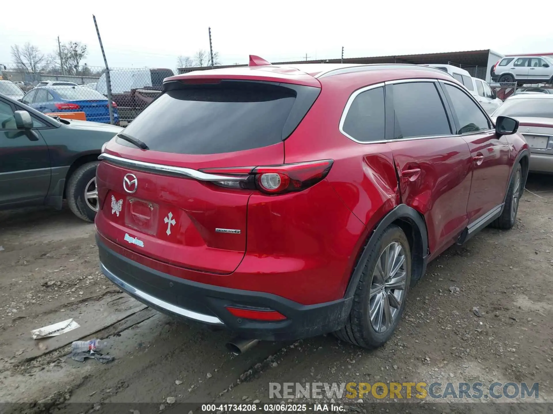 4 fotografías del automóvil dañado JM3TCBEY0M0502938 MAZDA CX-9 2021