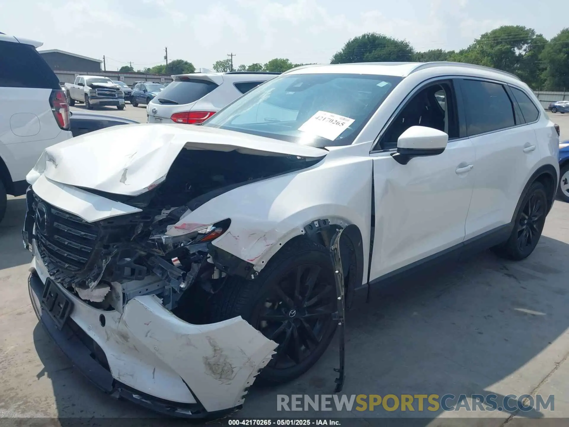 2 fotografías del automóvil dañado JM3TCBAY3N0626046 MAZDA CX-9 2022