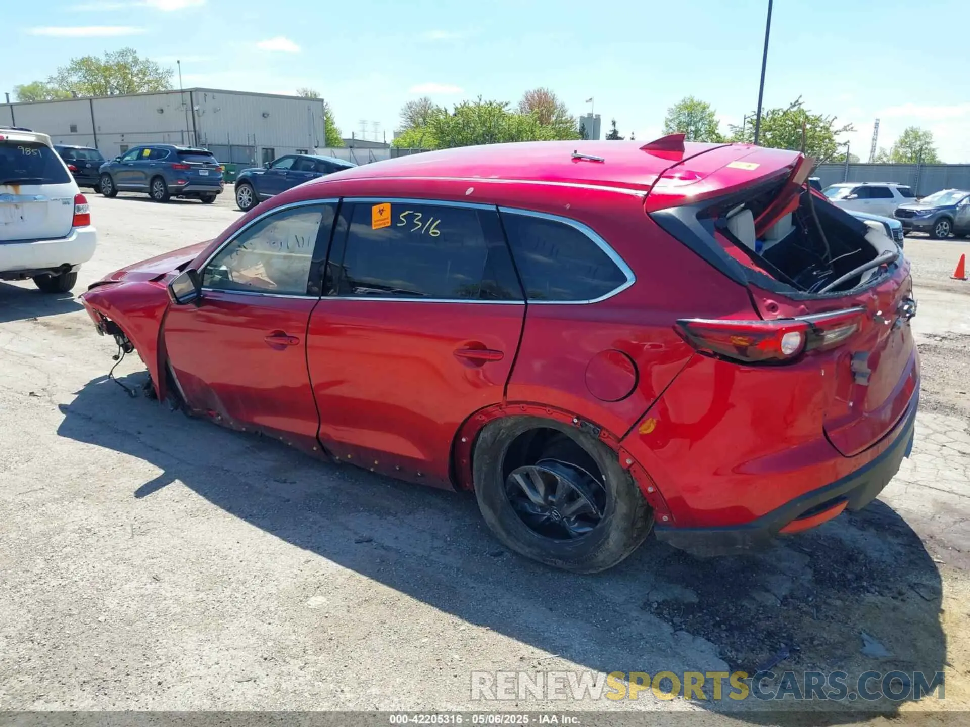 3 fotografías del automóvil dañado JM3TCBCY3N0607087 MAZDA CX-9 2022