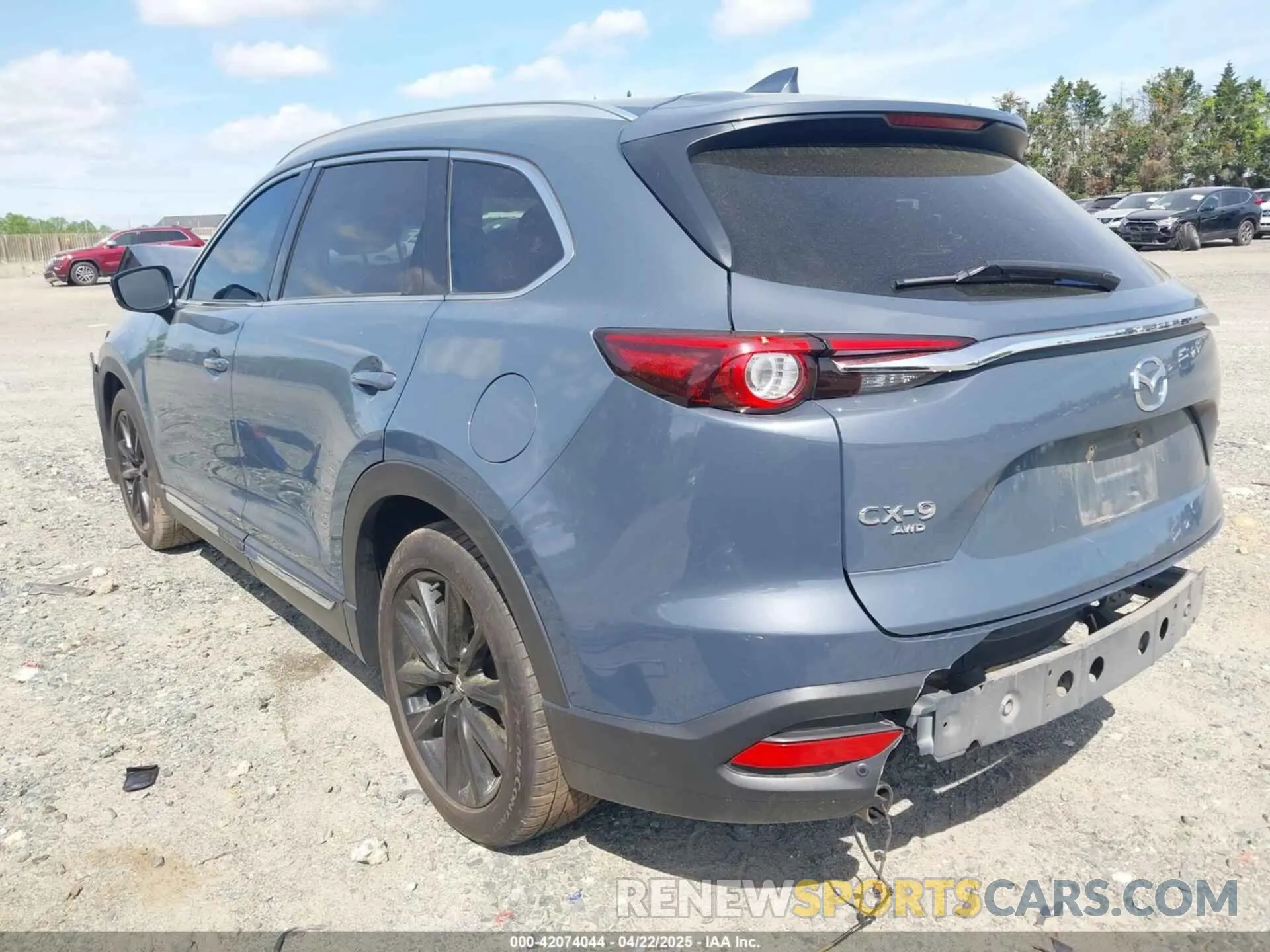 3 fotografías del automóvil dañado JM3TCBDY8N0628886 MAZDA CX-9 2022
