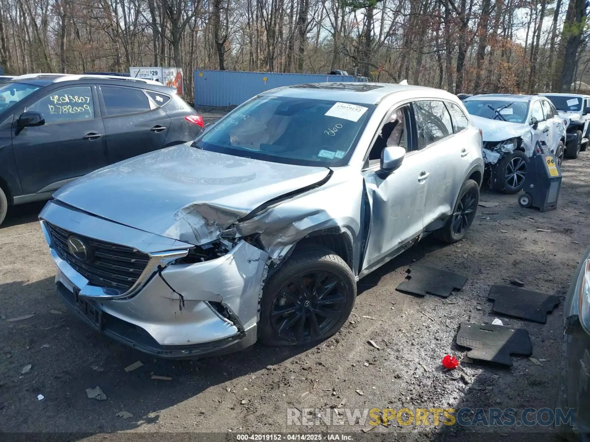 2 fotografías del automóvil dañado JM3TCBAY1P0648632 MAZDA CX-9 2023