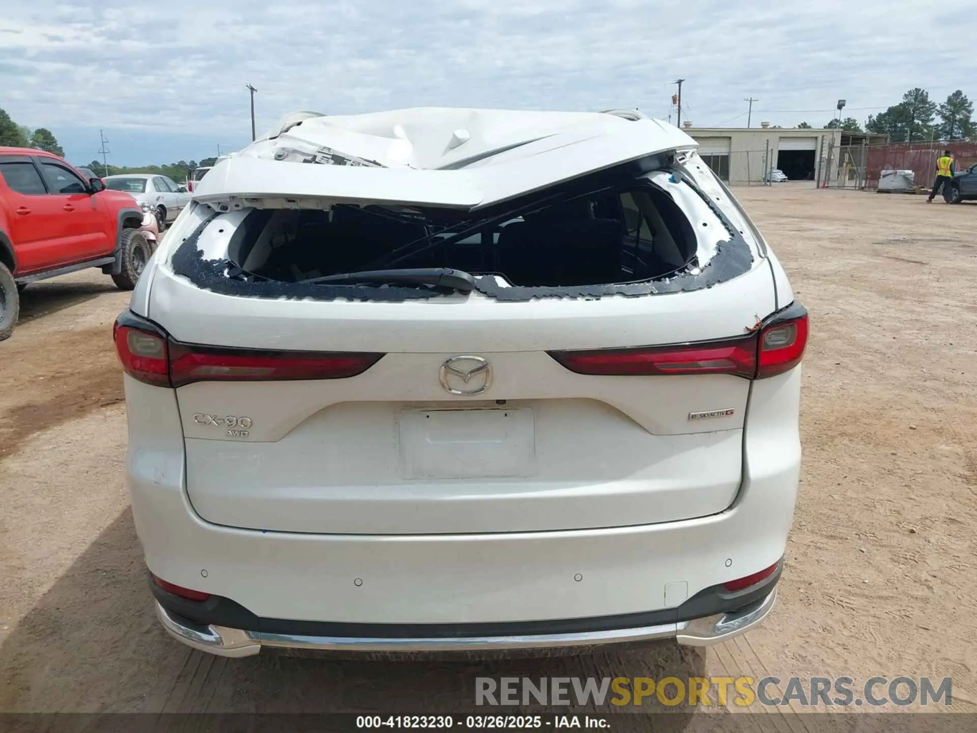 6 fotografías del automóvil dañado JM3KK1HC5R1144990 MAZDA CX-90 2024