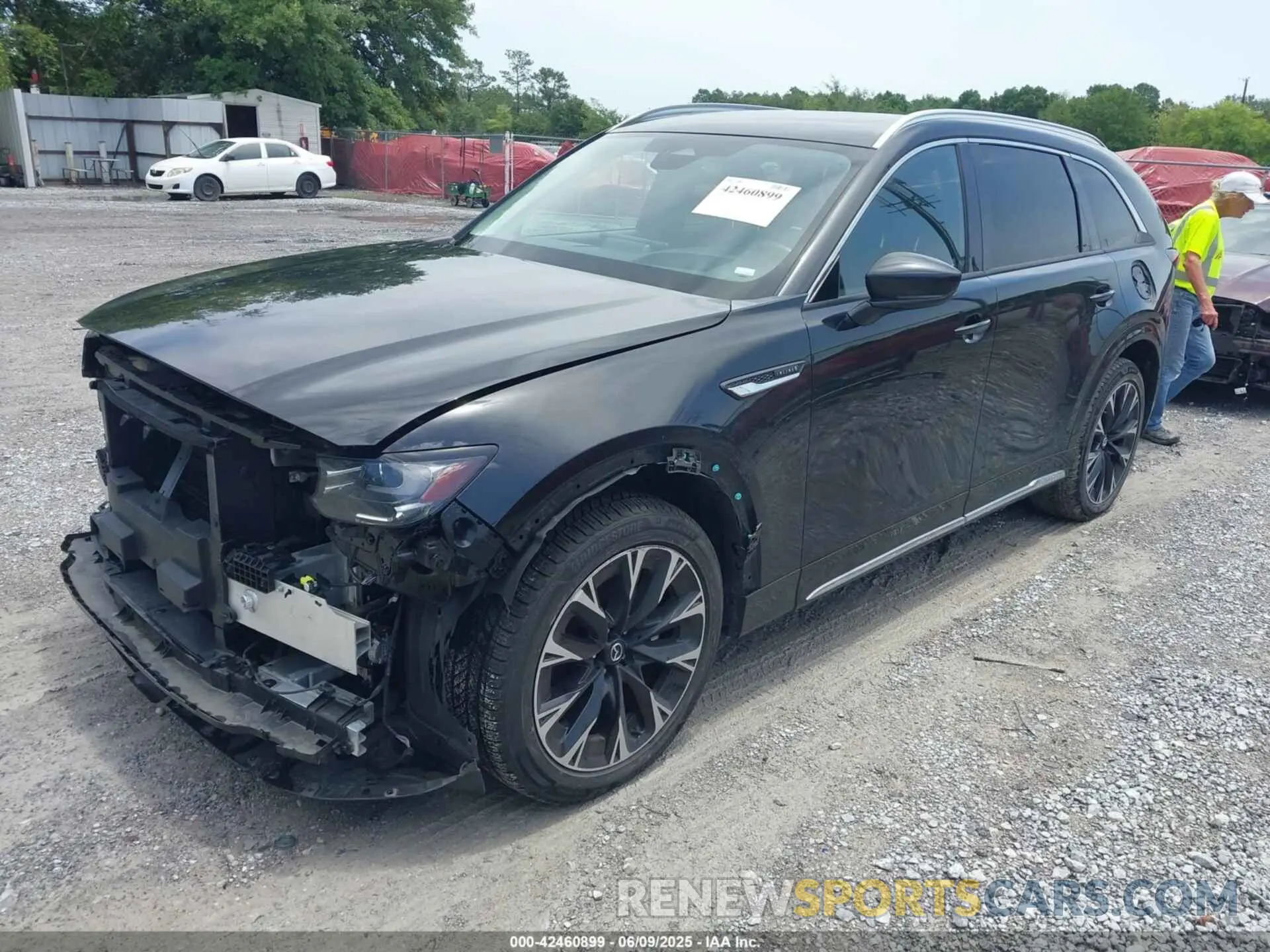 2 fotografías del automóvil dañado JM3KK1HC5R1147677 MAZDA CX-90 2024