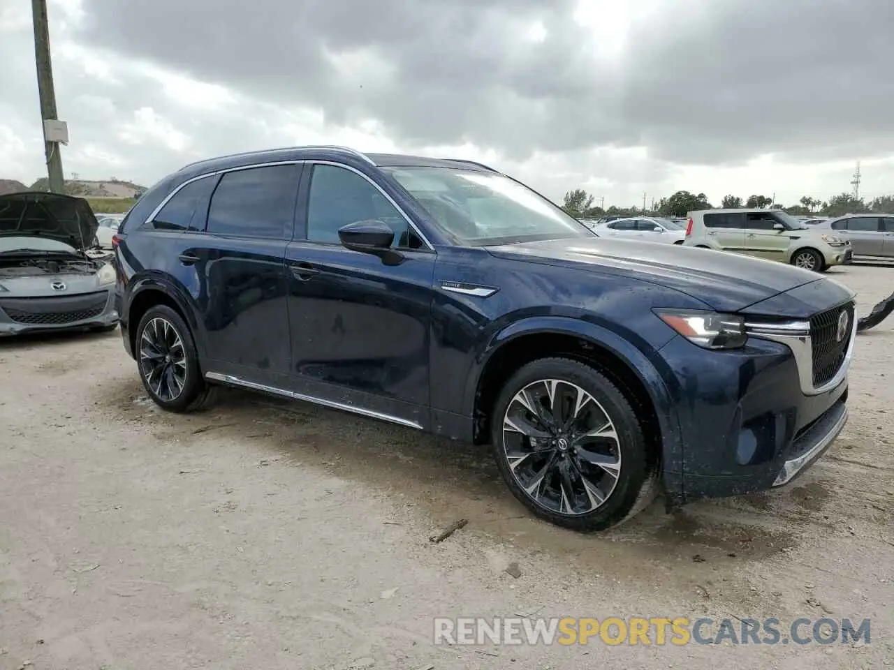 4 fotografías del automóvil dañado JM3KK1HC6R1133173 MAZDA CX-90 2024