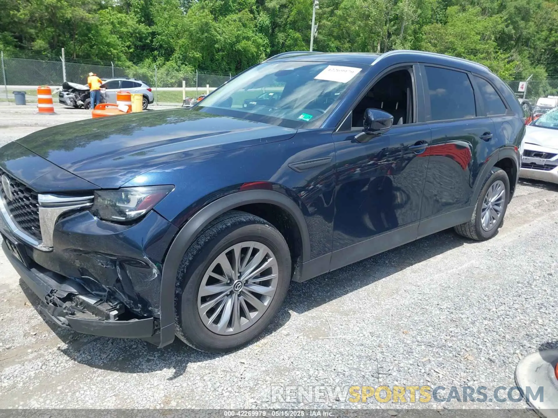 2 fotografías del automóvil dañado JM3KKAHD4R1142933 MAZDA CX-90 2024
