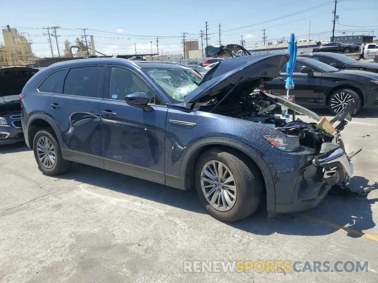 4 fotografías del automóvil dañado JM3KKBHD7R1166388 MAZDA CX-90 2024