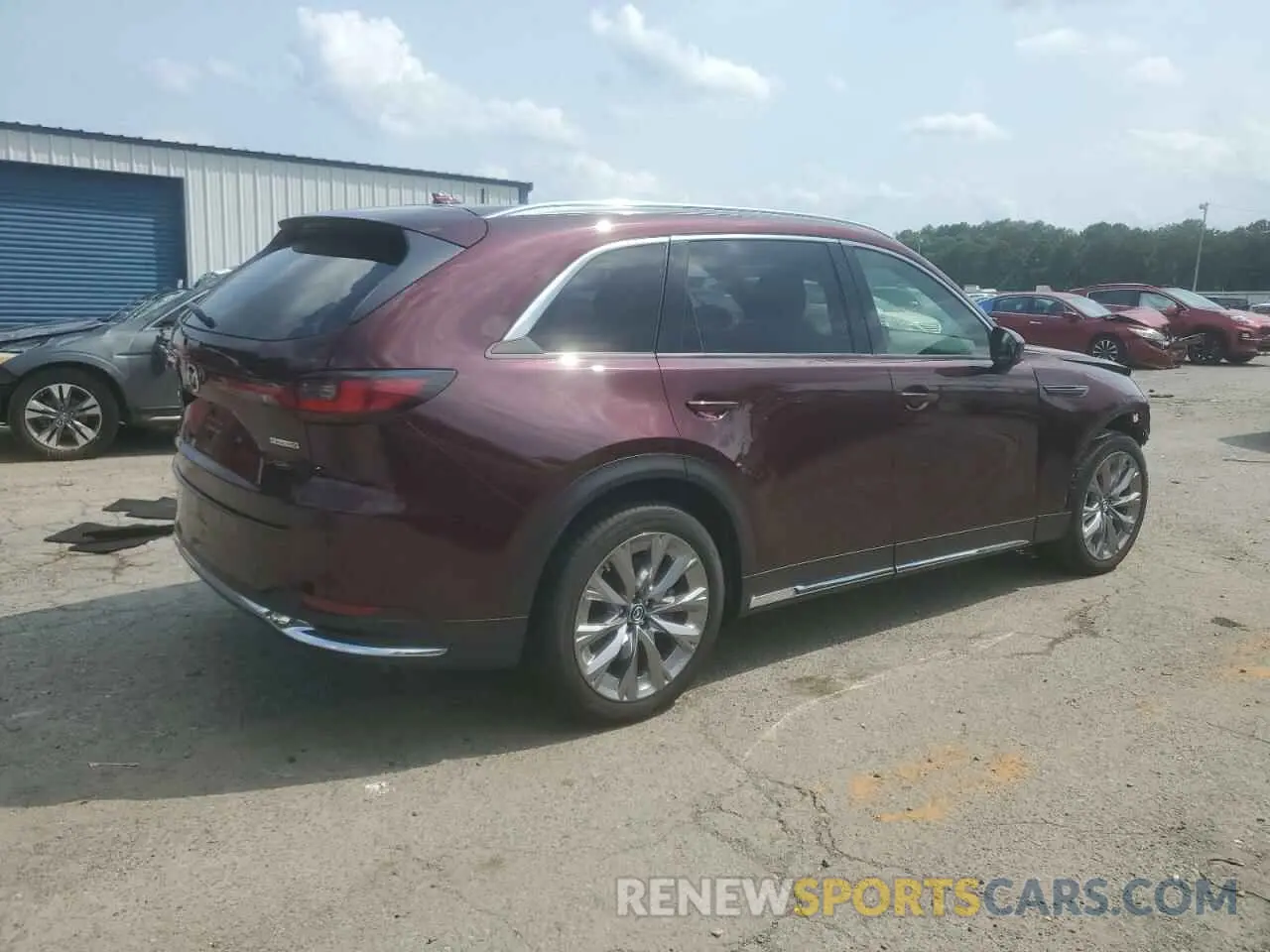 3 fotografías del automóvil dañado JM3KKEHD6R1100528 MAZDA CX-90 2024