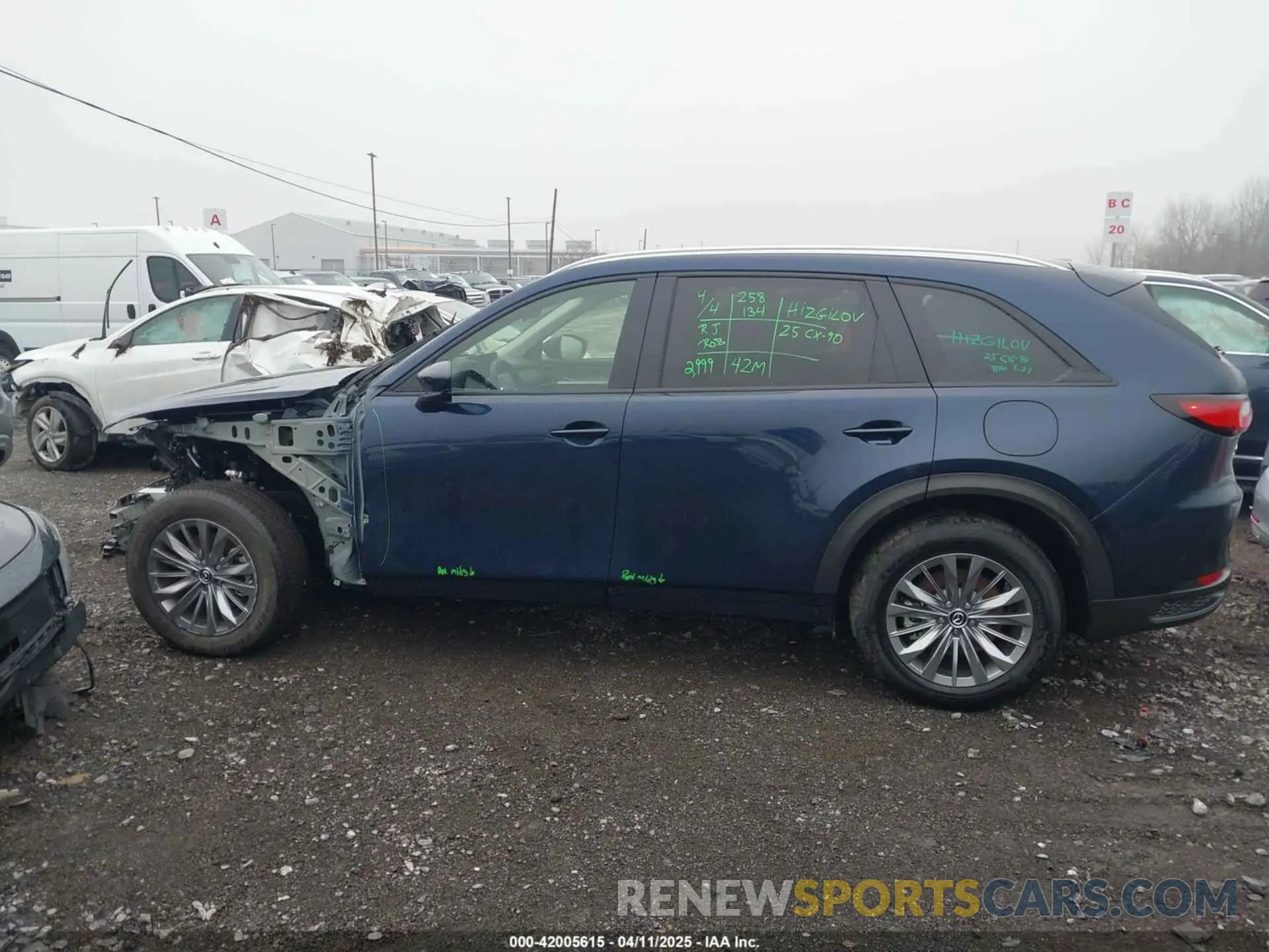 14 fotografías del automóvil dañado JM3KKBHD5S1197029 MAZDA CX-90 2025
