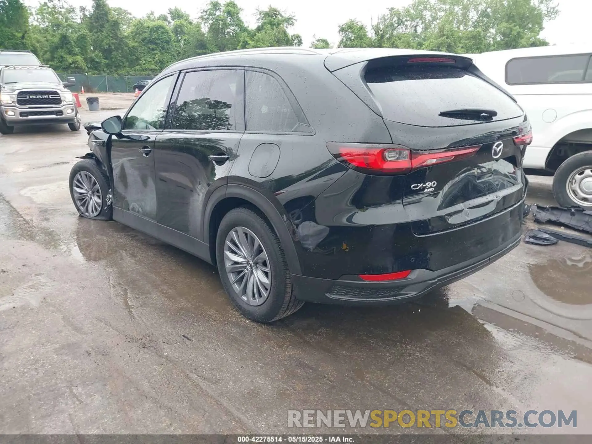 3 fotografías del automóvil dañado JM3KKBHD8S1215264 MAZDA CX-90 2025