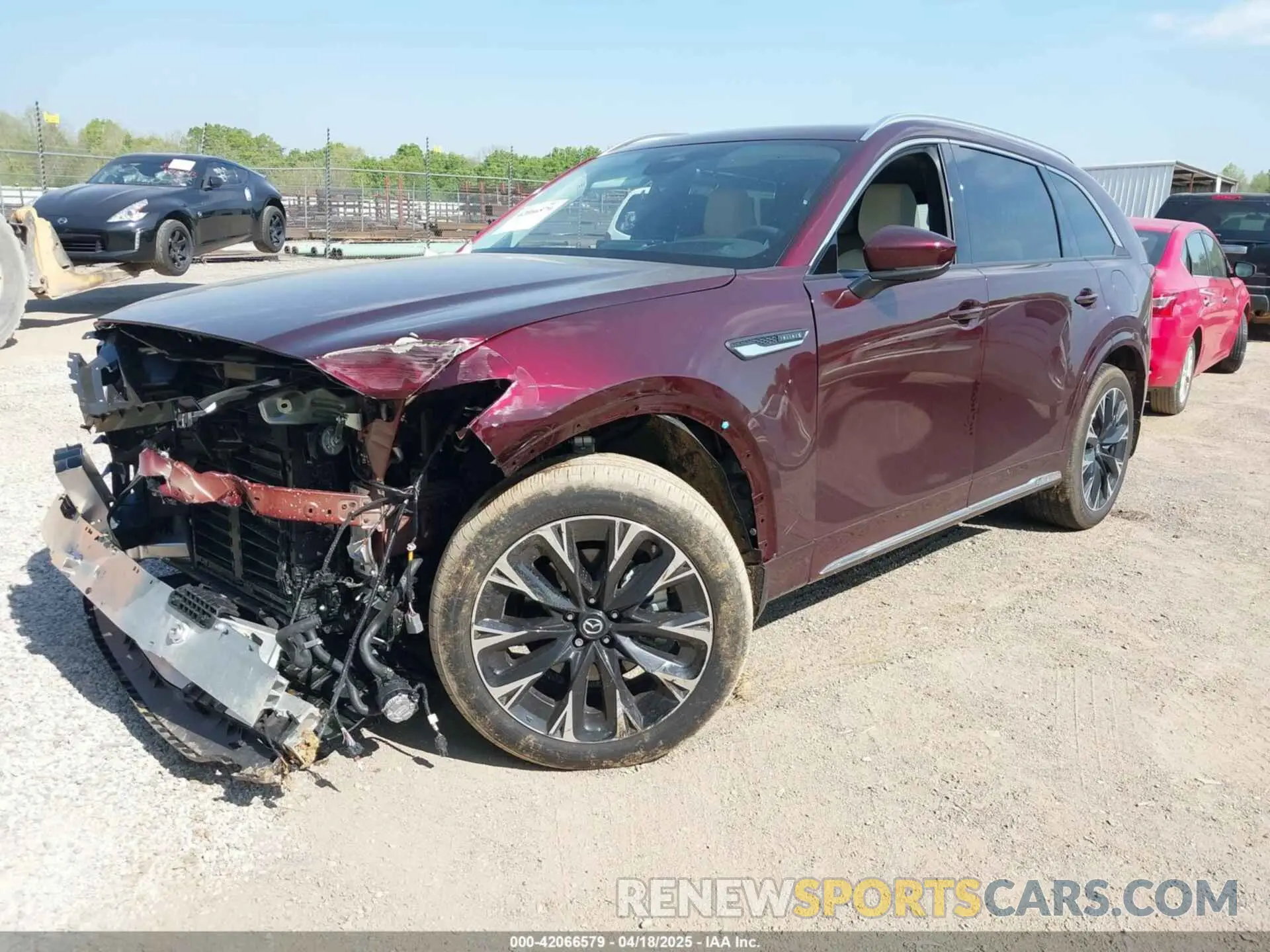 2 fotografías del automóvil dañado JM3KKDHC7S1221236 MAZDA CX-90 2025