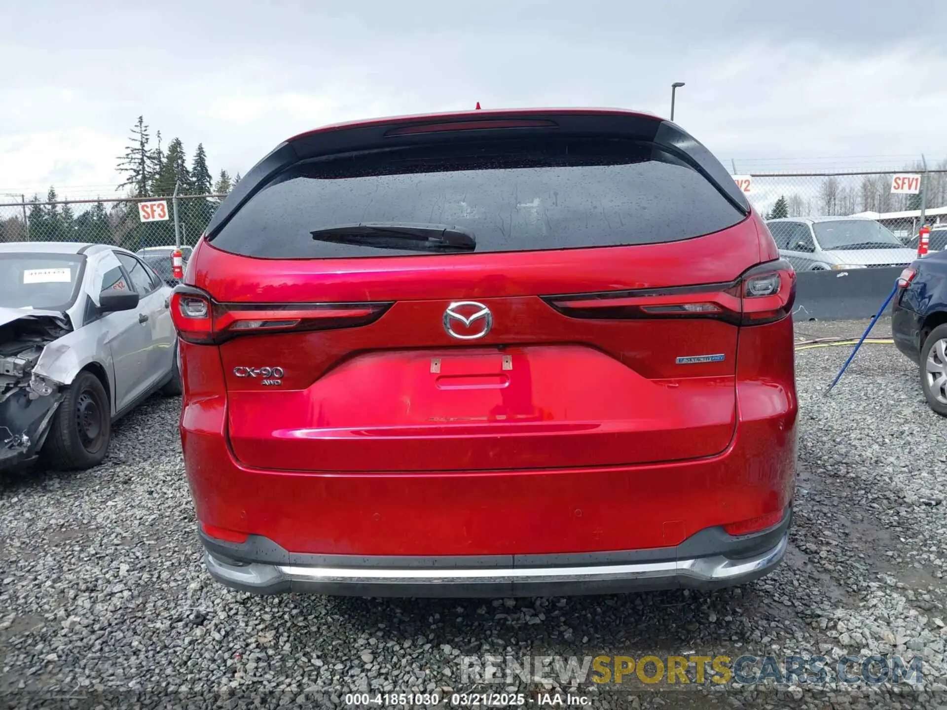 17 fotografías del automóvil dañado JM3KKEHA4S1198373 MAZDA CX-90 PHEV 2025