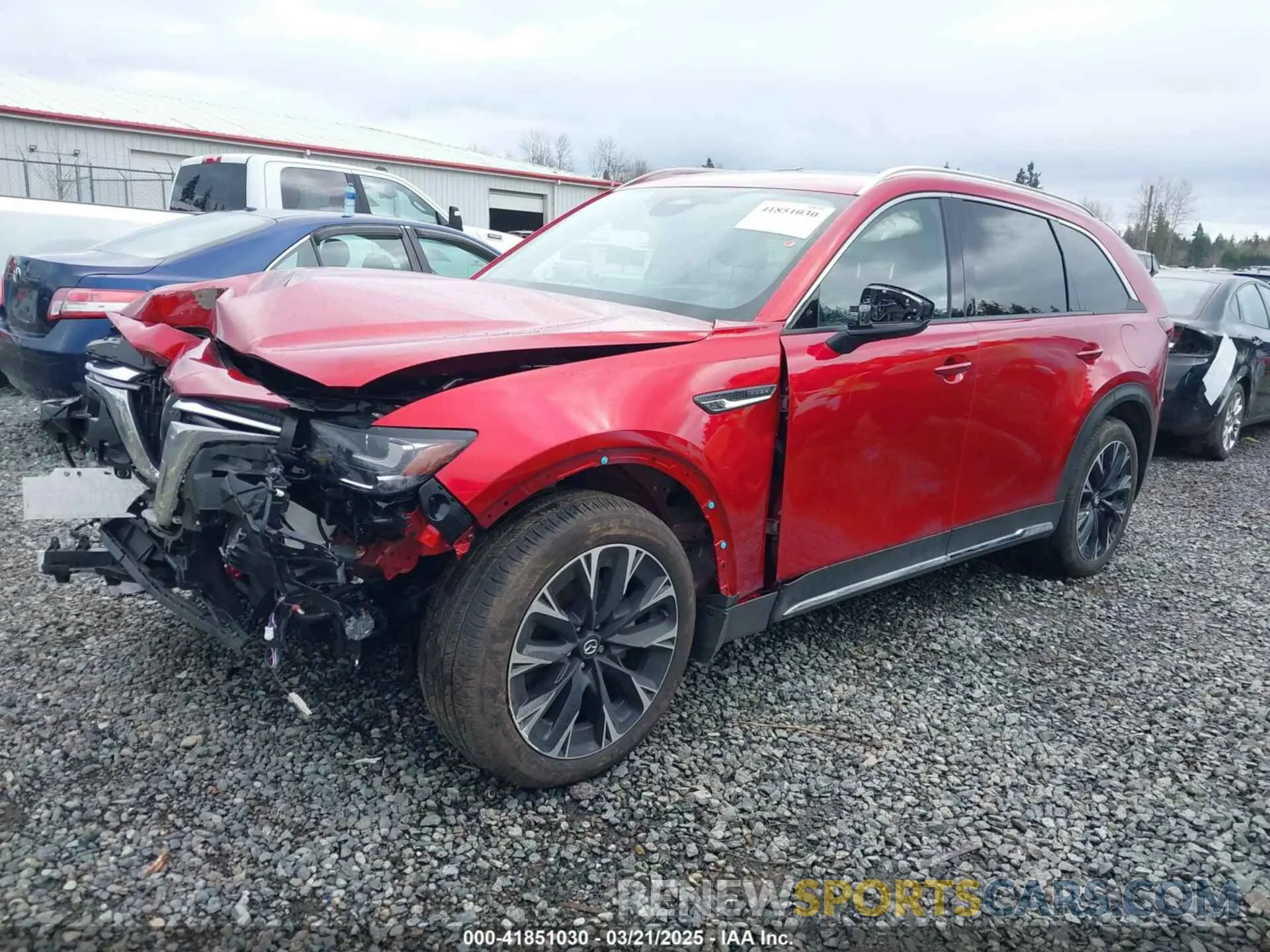 2 fotografías del automóvil dañado JM3KKEHA4S1198373 MAZDA CX-90 PHEV 2025