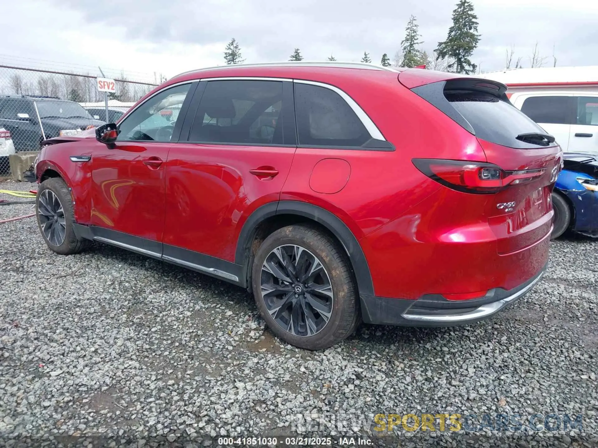 3 fotografías del automóvil dañado JM3KKEHA4S1198373 MAZDA CX-90 PHEV 2025