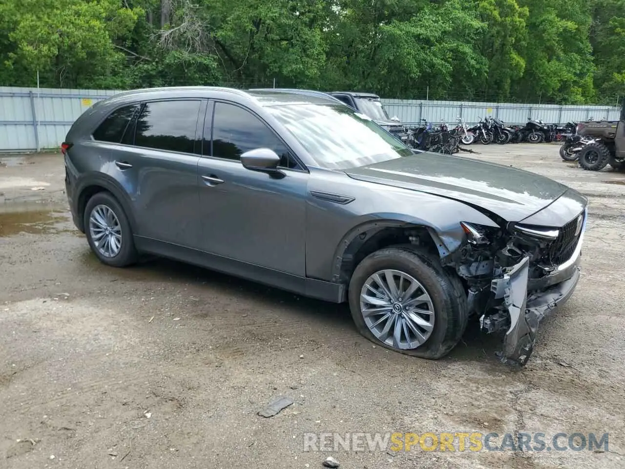 4 fotografías del automóvil dañado JM3KKCHD5R1110410 MAZDA CX-90 PREF 2024