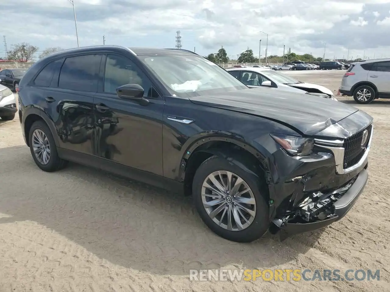 4 fotografías del automóvil dañado JM3KKBHDXS1217792 MAZDA CX-90 PREF 2025
