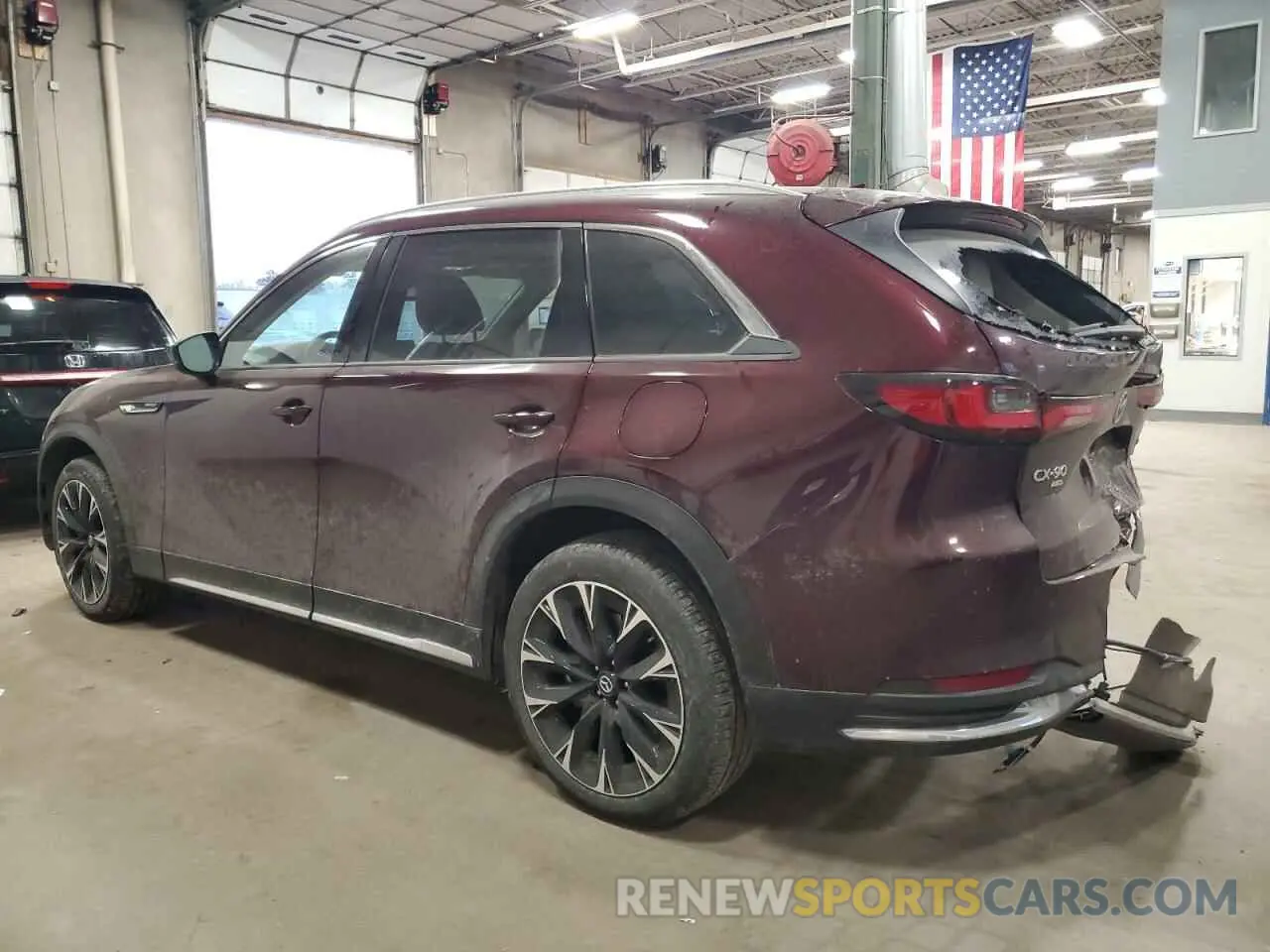2 fotografías del automóvil dañado JM3KKEHA5R1114572 MAZDA CX-90 PREM 2024