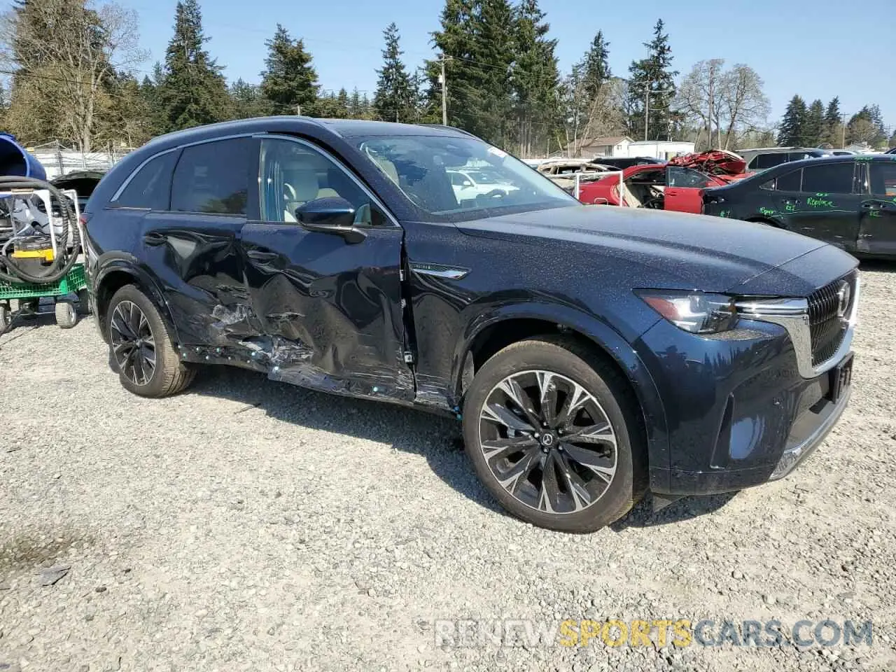4 fotografías del automóvil dañado JM3KKEHC1R1187147 MAZDA CX-90 PREM 2024