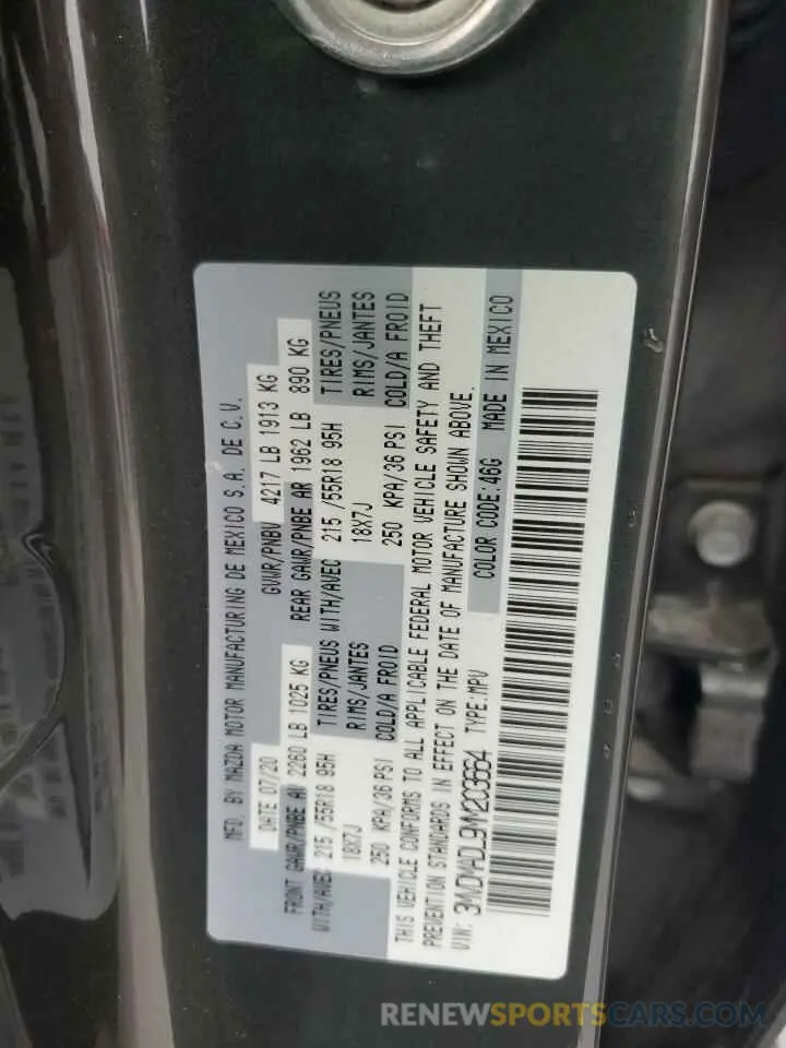 13 fotografías del automóvil dañado 3MVDMADL9MM203664 MAZDA CX30 2021