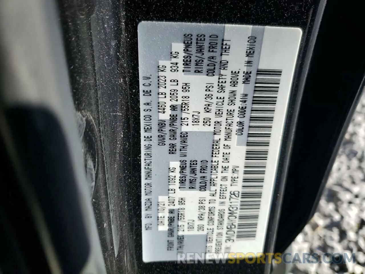 12 fotografías del automóvil dañado 3MVDMBAY0MM311726 MAZDA CX30 2021
