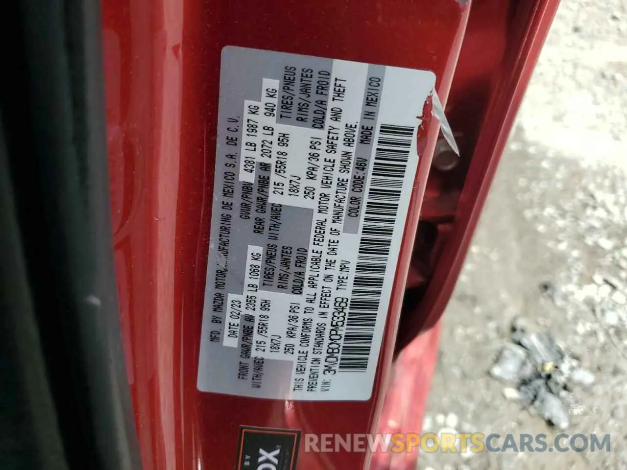 13 fotografías del automóvil dañado 3MVDMBCM0PM533469 MAZDA CX30 2023