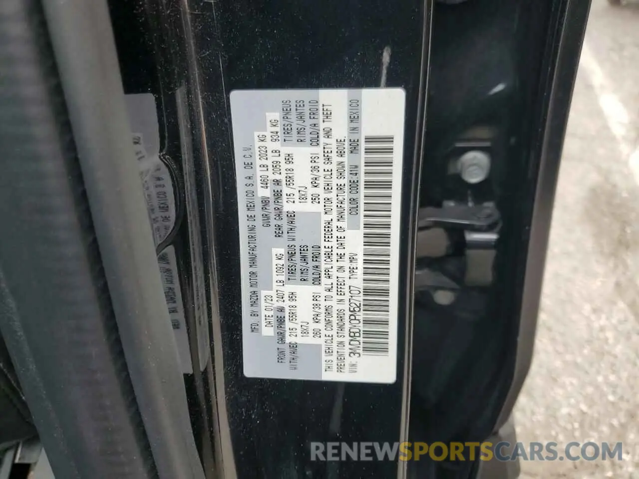 13 fotografías del automóvil dañado 3MVDMBDY0PM527107 MAZDA CX30 2023