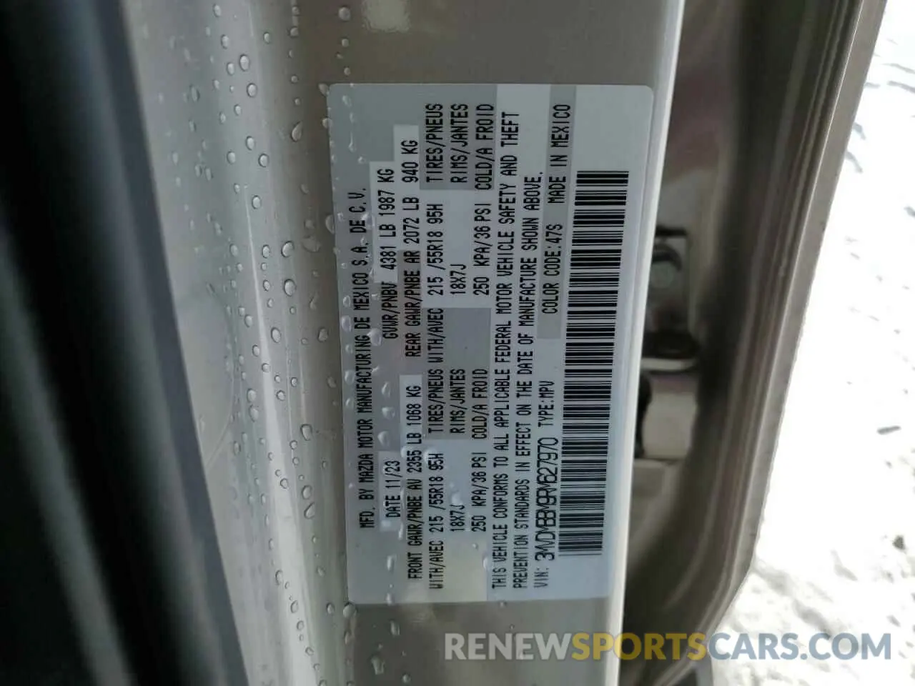 15 fotografías del automóvil dañado 3MVDMBBM9RM627970 MAZDA CX30 2024