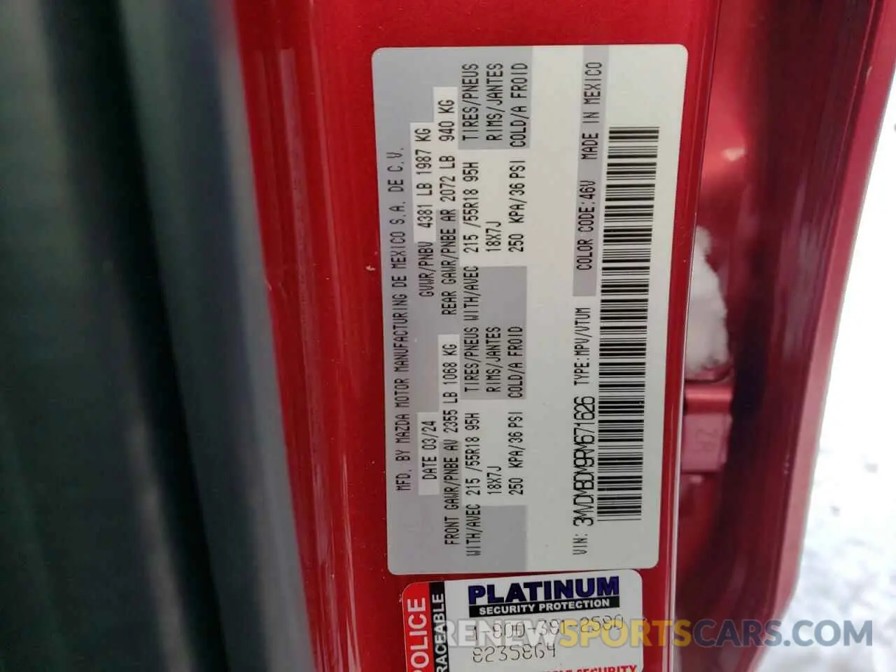 13 fotografías del automóvil dañado 3MVDMBDM9RM671626 MAZDA CX30 2024