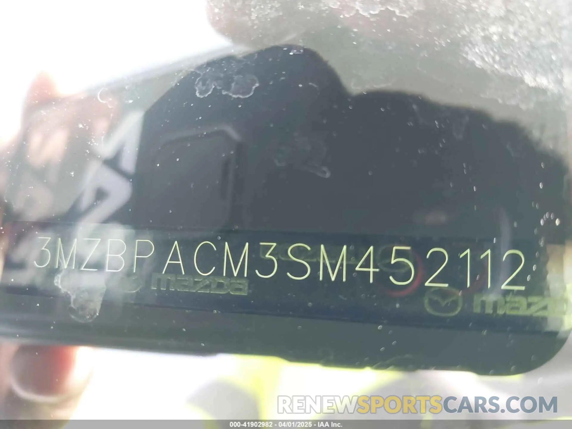 9 fotografías del automóvil dañado 3MZBPACM3SM452112 MAZDA MAZDA3 2025
