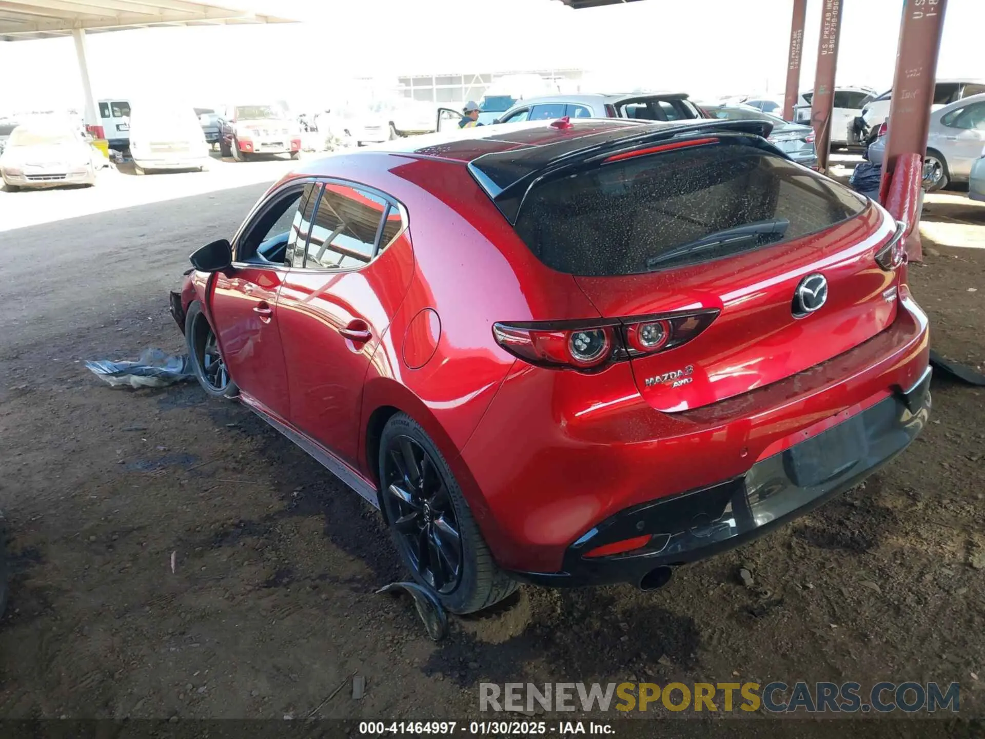 3 fotografías del automóvil dañado JM1BPBNY4M1332490 MAZDA MAZDA3 HATCHBACK 2021