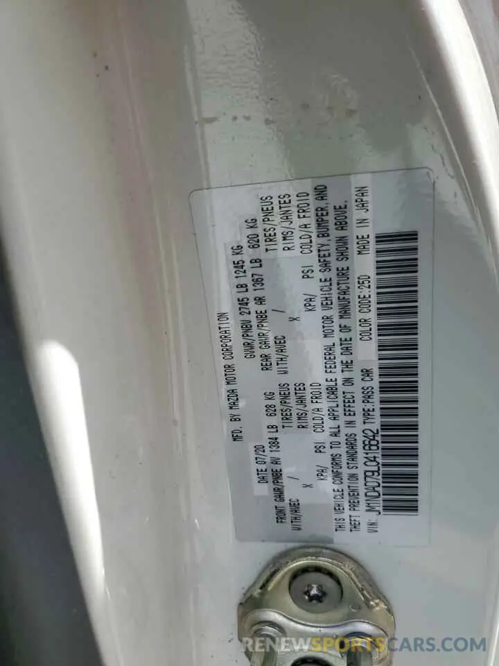 14 fotografías del automóvil dañado JM1NDAD79L0416642 MAZDA MX5 2020