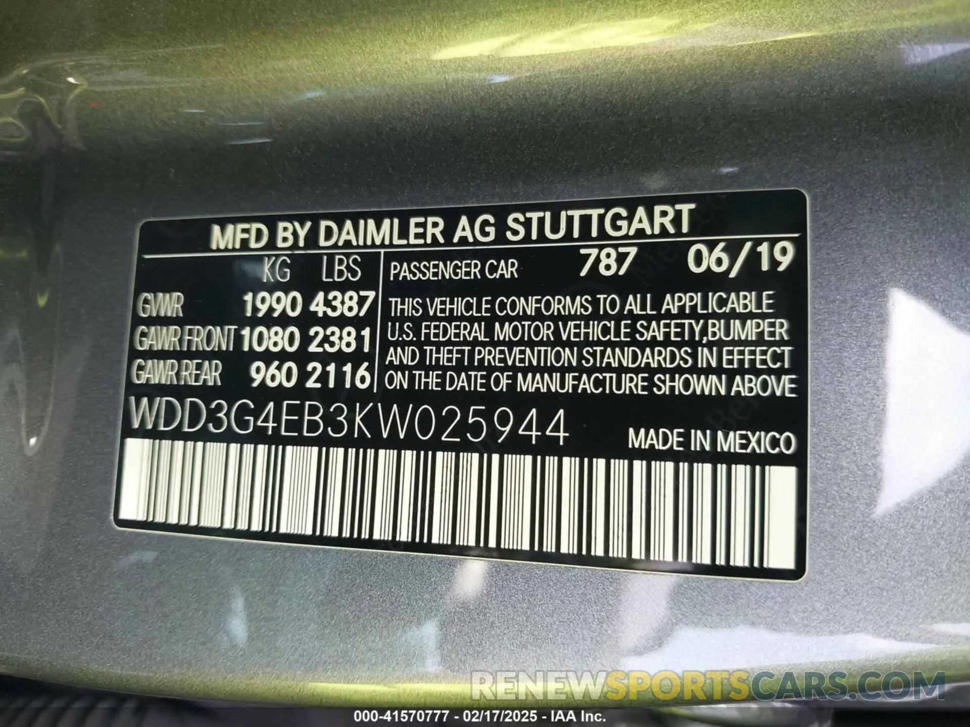 9 fotografías del automóvil dañado WDD3G4EB3KW025944 MERCEDES-BENZ A 220 2019