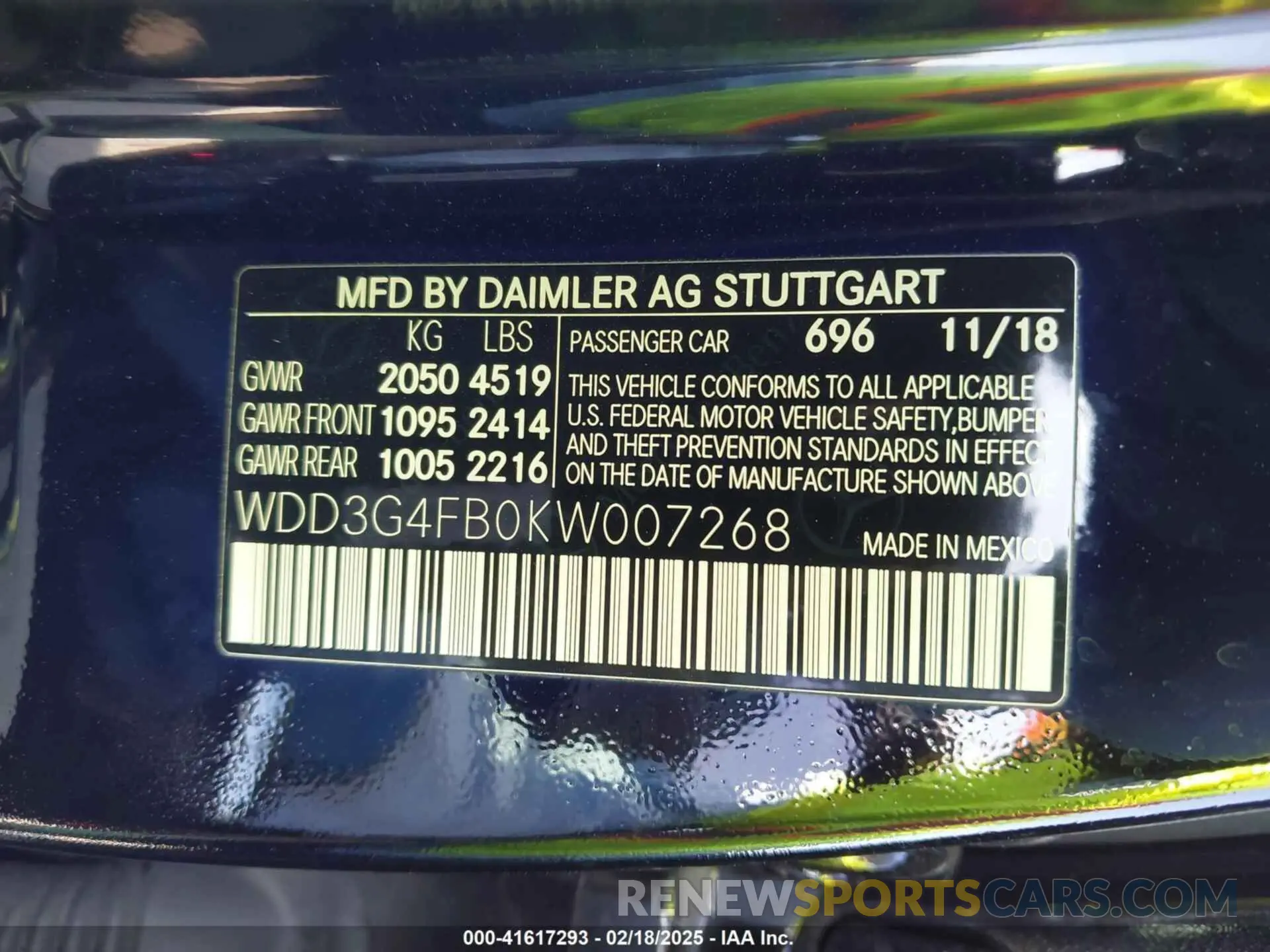 9 fotografías del automóvil dañado WDD3G4FB0KW007268 MERCEDES-BENZ A 220 2019