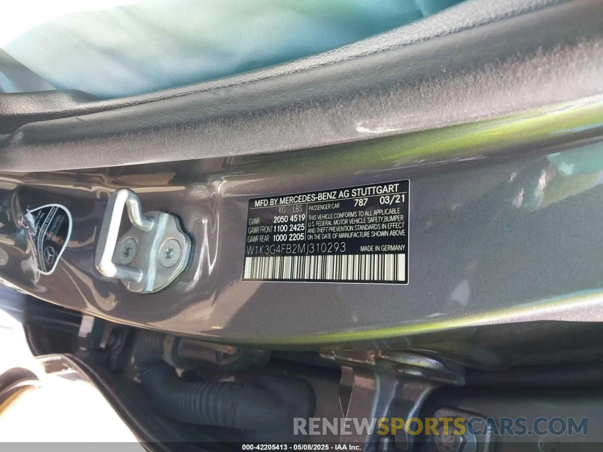 9 fotografías del automóvil dañado W1K3G4FB2MJ310293 MERCEDES-BENZ A 220 2021