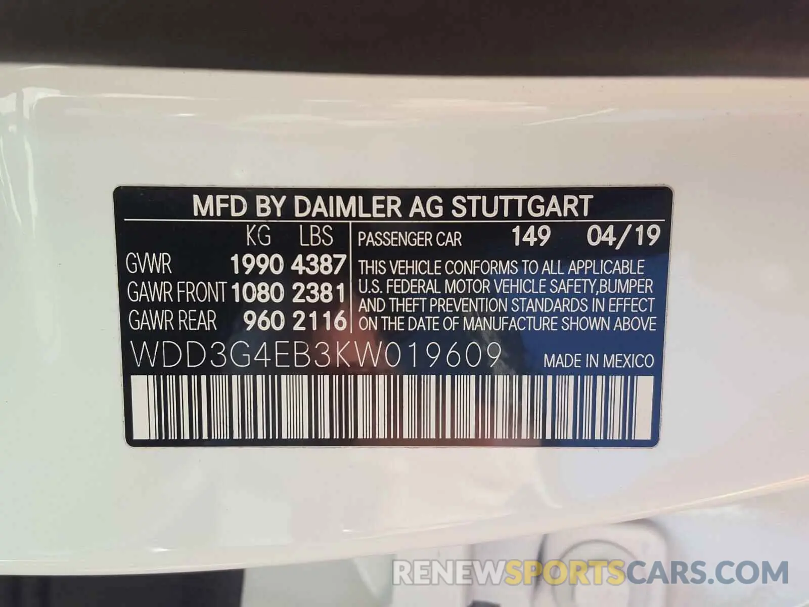 10 fotografías del automóvil dañado WDD3G4EB3KW019609 MERCEDES-BENZ A 220 4MAT 2019
