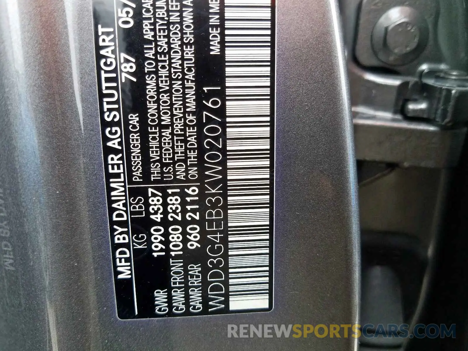 10 fotografías del automóvil dañado WDD3G4EB3KW020761 MERCEDES-BENZ A 220 4MAT 2019