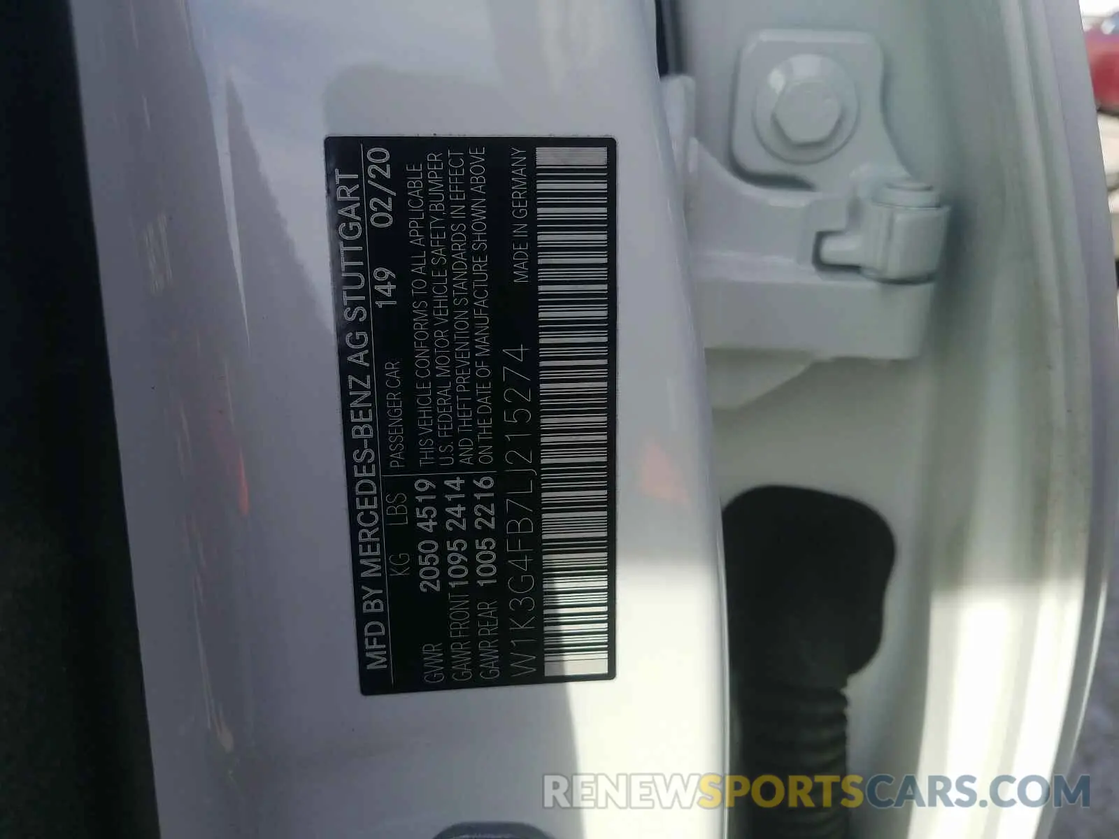 10 fotografías del automóvil dañado W1K3G4FB7LJ215274 MERCEDES-BENZ A 220 4MAT 2020