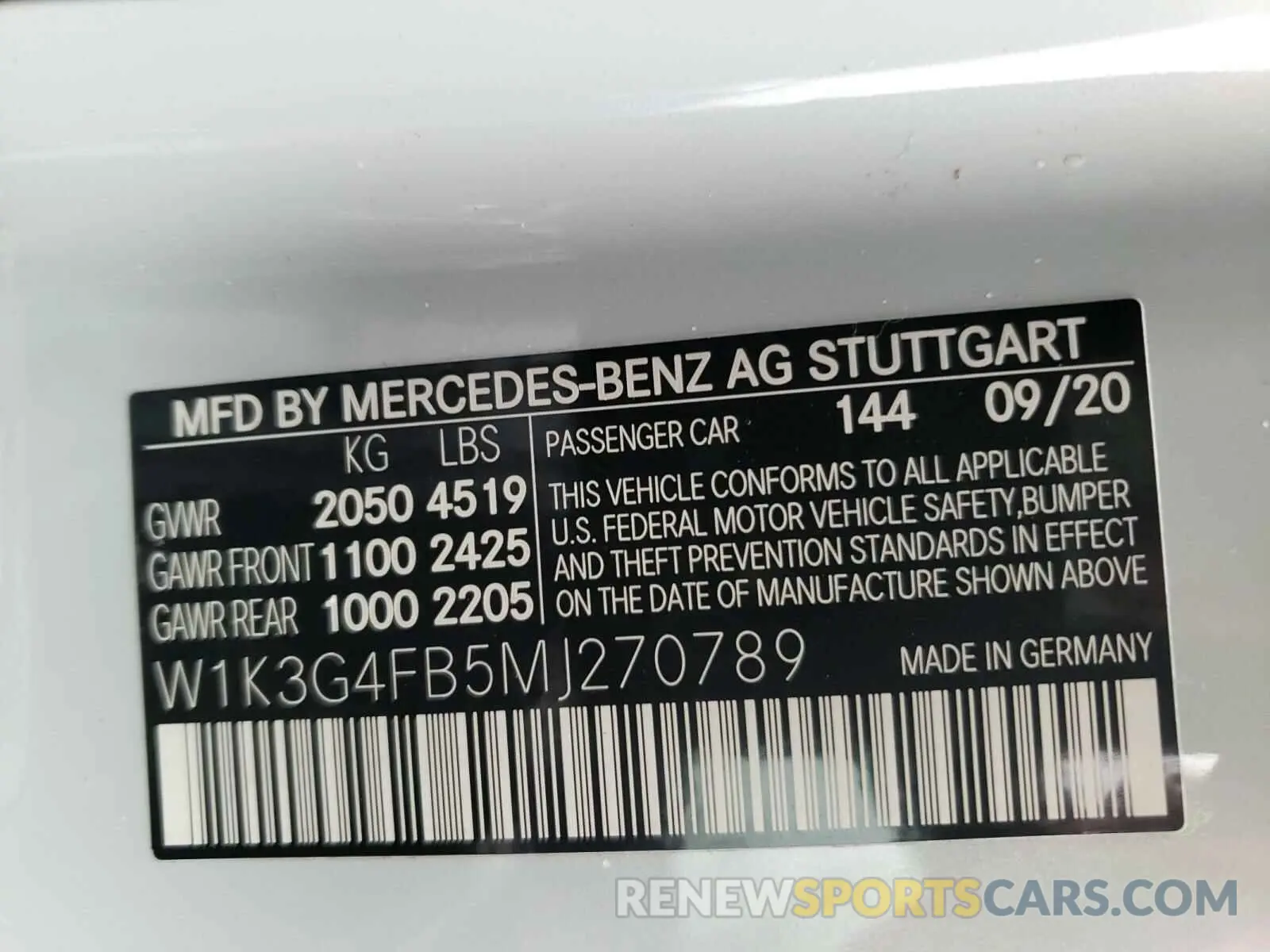 10 fotografías del automóvil dañado W1K3G4FB5MJ270789 MERCEDES-BENZ A 220 4MAT 2021