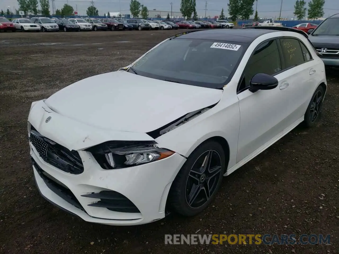 2 fotografías del automóvil dañado WDD3F4HB7KJ099122 MERCEDES-BENZ A-CLASS 2019