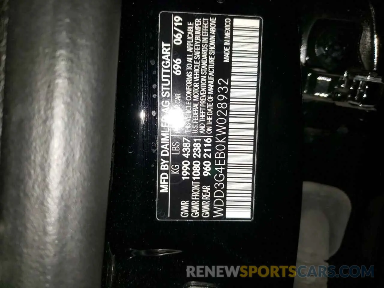 12 fotografías del automóvil dañado WDD3G4EB0KW028932 MERCEDES-BENZ A-CLASS 2019