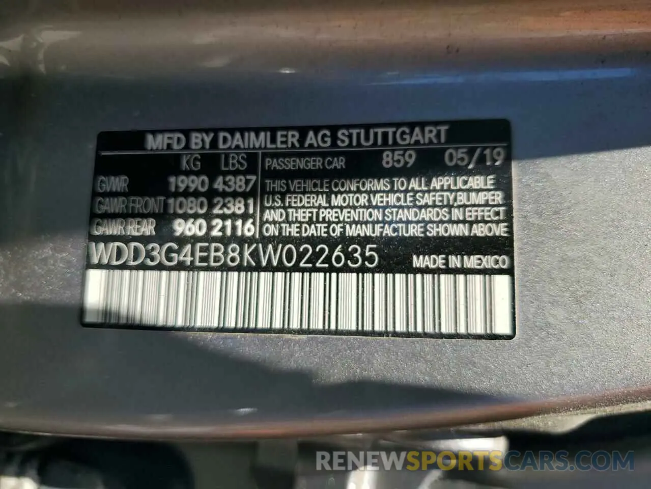 13 fotografías del automóvil dañado WDD3G4EB8KW022635 MERCEDES-BENZ A-CLASS 2019