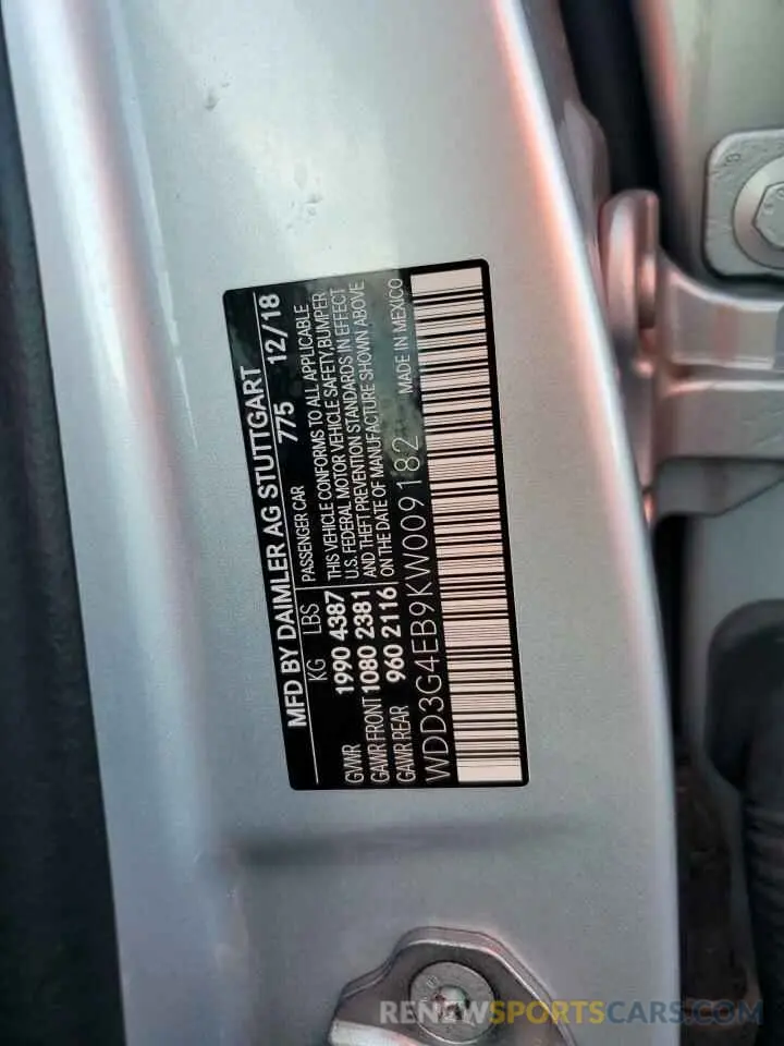 13 fotografías del automóvil dañado WDD3G4EB9KW009182 MERCEDES-BENZ A-CLASS 2019