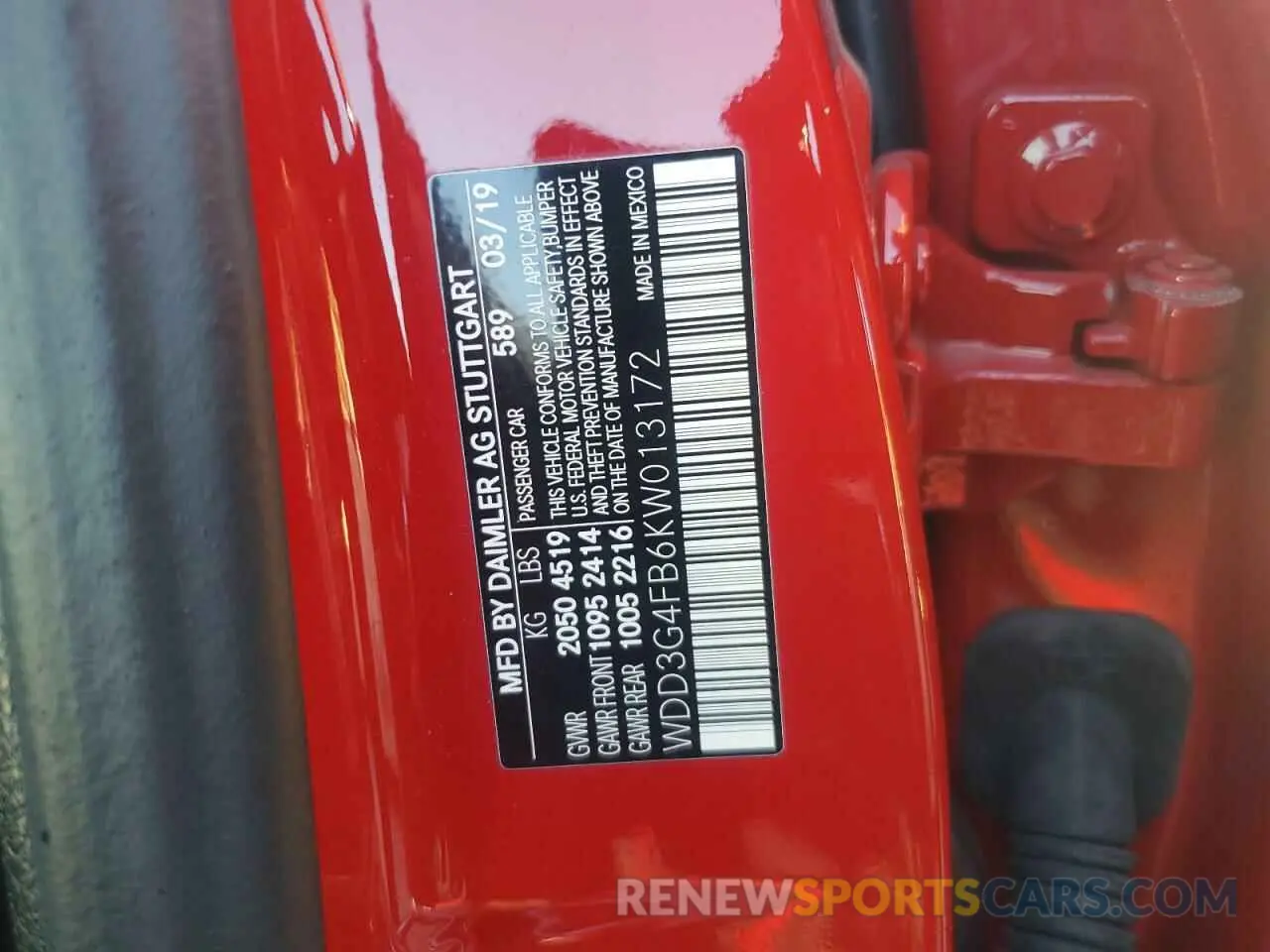 12 fotografías del automóvil dañado WDD3G4FB6KW013172 MERCEDES-BENZ A-CLASS 2019