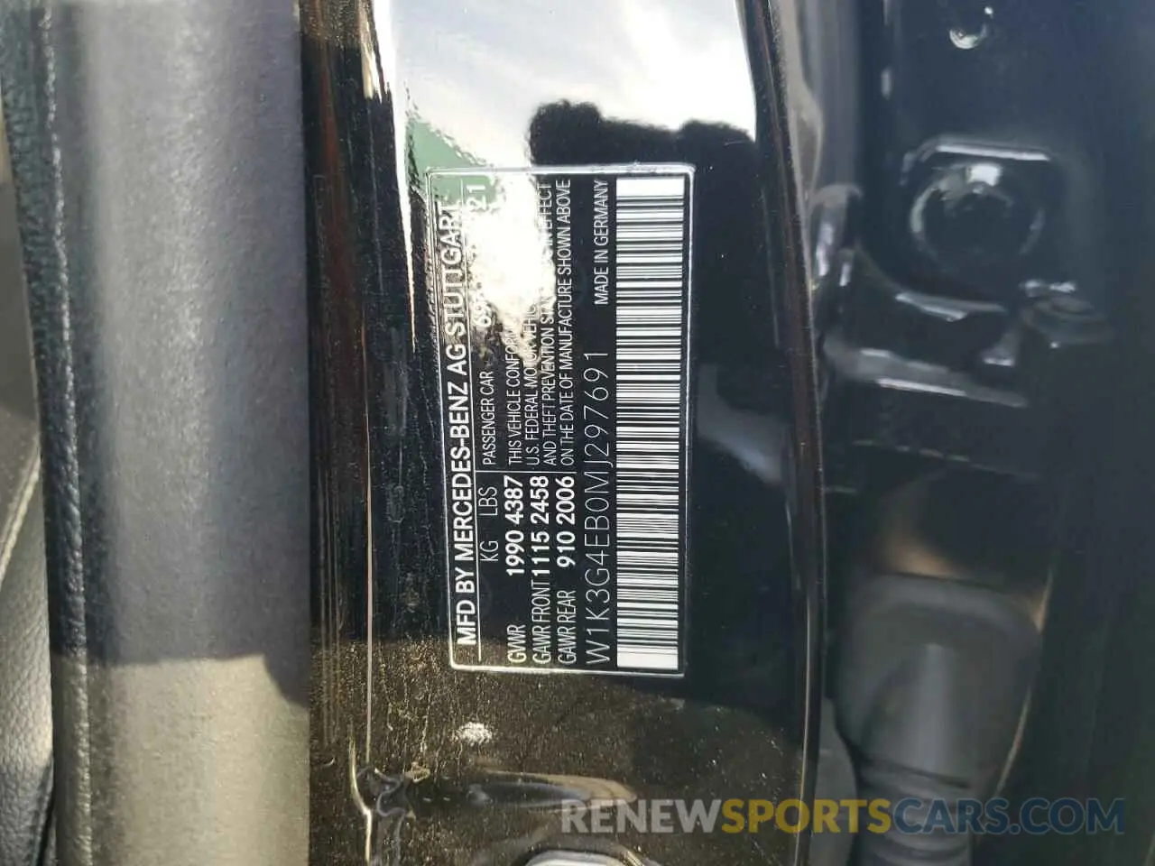12 fotografías del automóvil dañado W1K3G4EB0MJ297691 MERCEDES-BENZ A-CLASS 2021