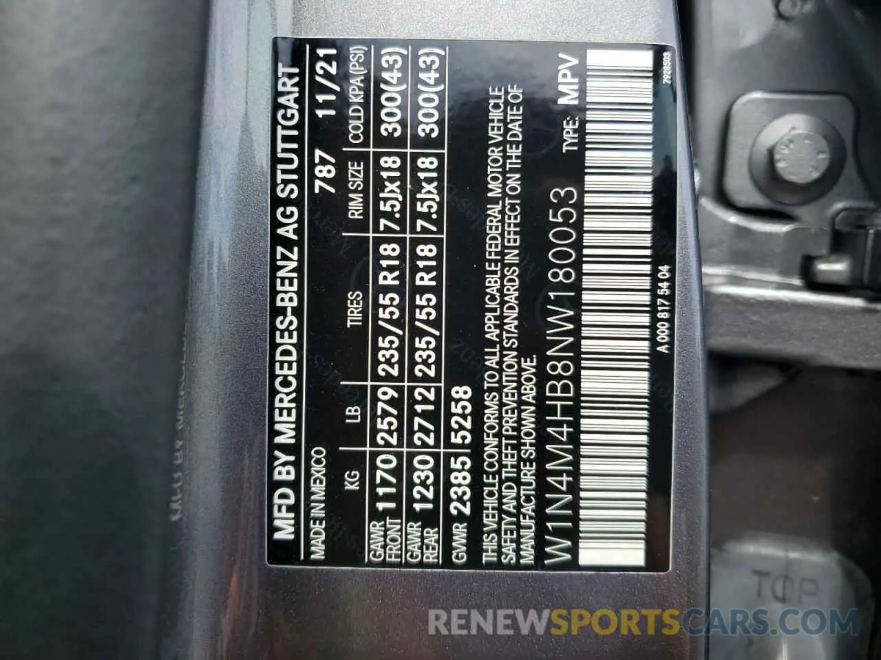 14 fotografías del automóvil dañado W1N4M4HB8NW180053 MERCEDES-BENZ ALL OTHER 2022