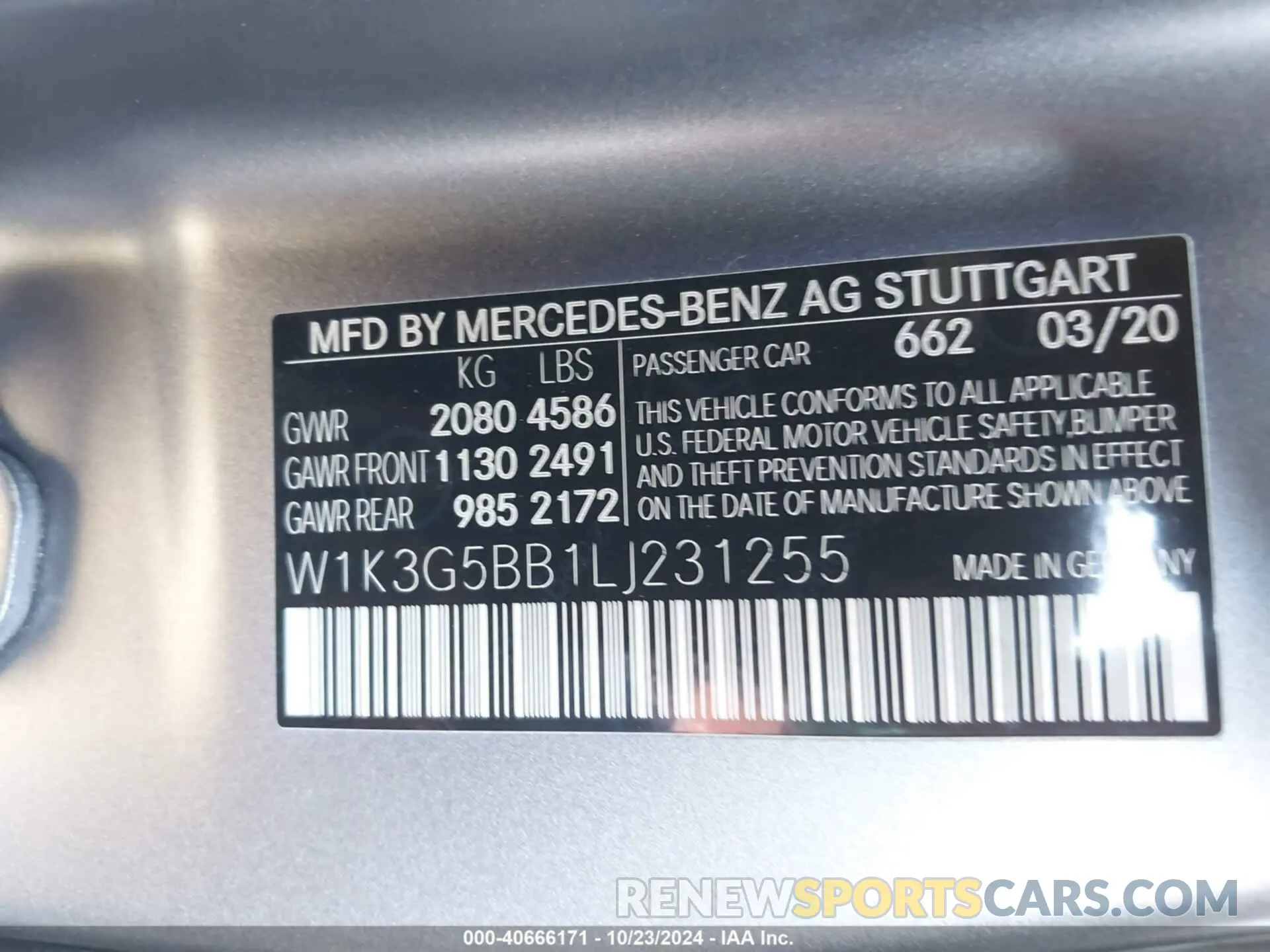 9 fotografías del automóvil dañado W1K3G5BB1LJ231255 MERCEDES-BENZ AMG A 35 2020