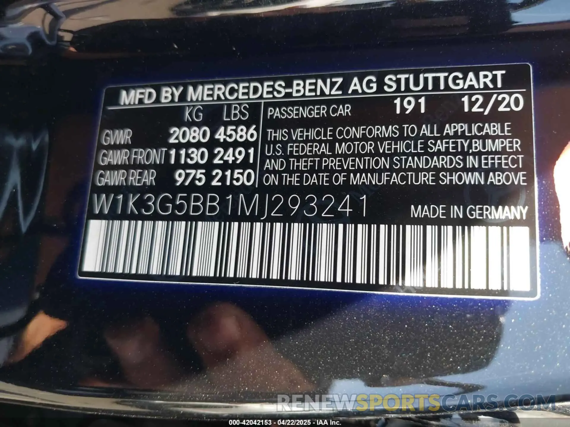 9 fotografías del automóvil dañado W1K3G5BB1MJ293241 MERCEDES-BENZ AMG A 35 2021